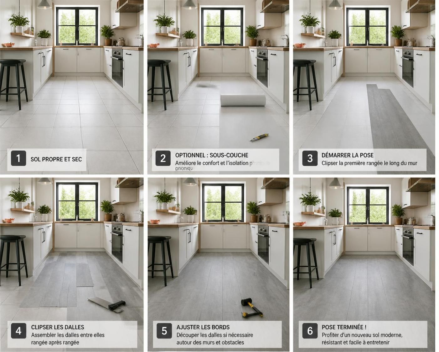 découvrez des méthodes simples et rapides pour recouvrir efficacement votre carrelage de sol et transformer votre intérieur en un rien de temps.