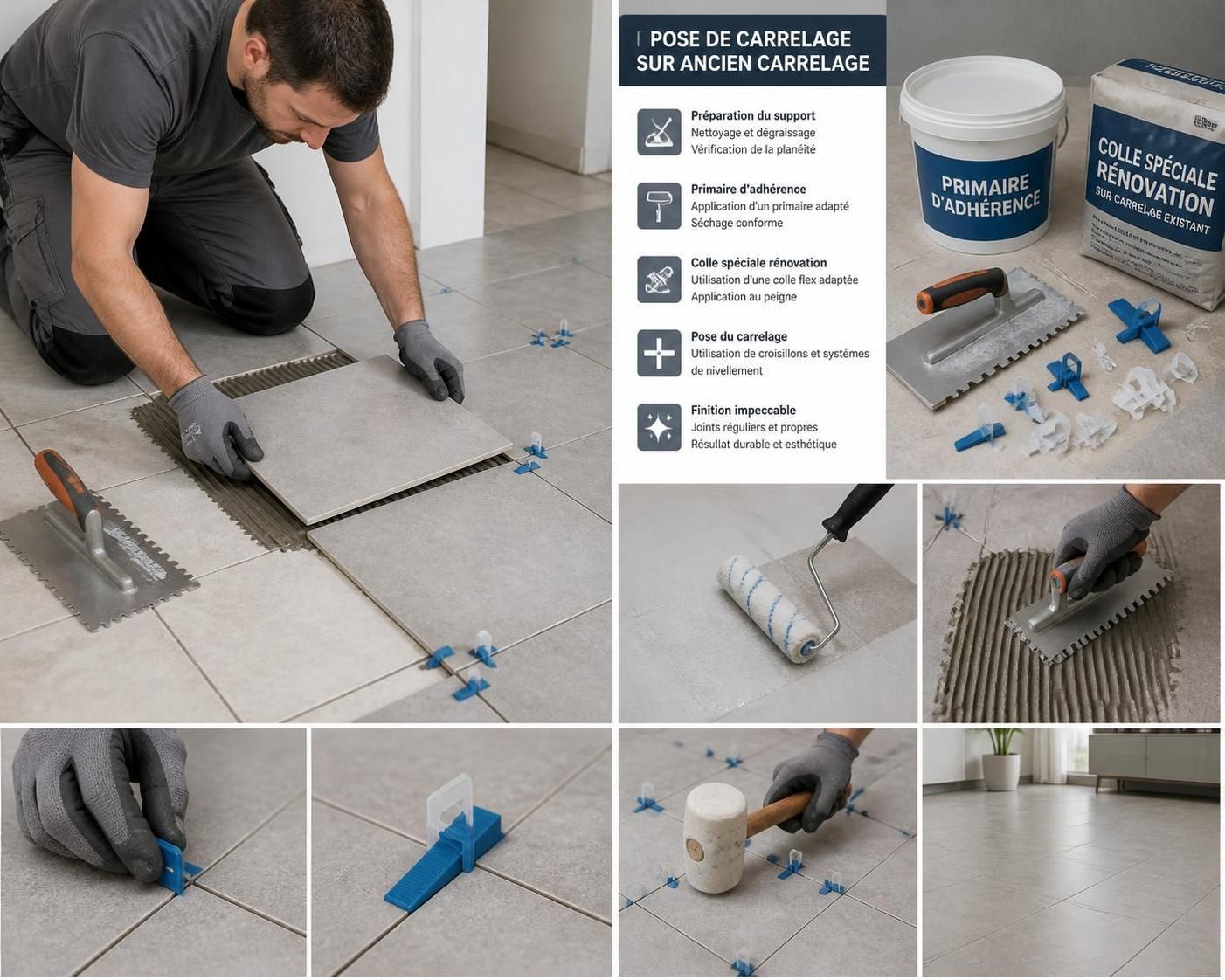 découvrez notre guide complet pour réussir la pose de carrelage sur un ancien carrelage, avec des conseils pratiques et des étapes détaillées.