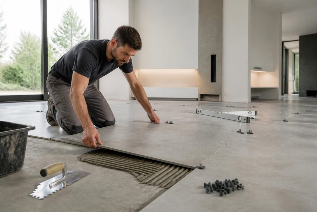 découvrez le prix de la pose de carrelage 80x80 en 2026 et obtenez des conseils pour estimer le coût de vos travaux de rénovation.