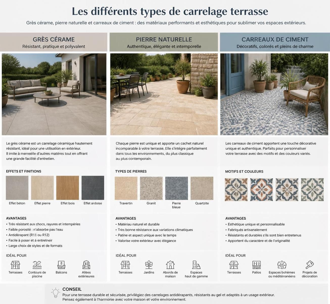 découvrez le prix moyen de la pose de carrelage pour une terrasse au m2 en 2026. obtenez des informations précises pour bien planifier votre projet de rénovation extérieure.