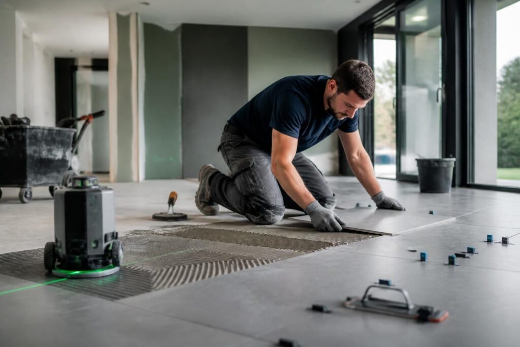 découvrez le tarif moyen au m2 d'un carreleur en 2026 et obtenez des conseils pour estimer le coût de vos travaux de pose de carrelage.