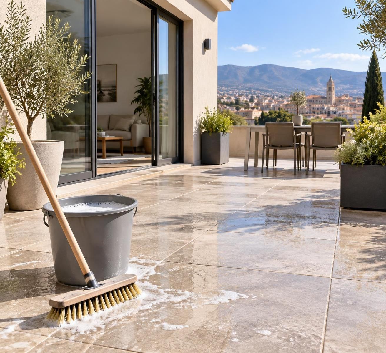 découvrez comment choisir le nettoyant adapté à votre carrelage de terrasse et l’utiliser efficacement pour éliminer les salissures sans abîmer les surfaces.