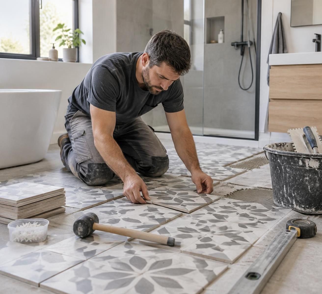 découvrez comment choisir un carrelage imitation ciment pour votre salle de bain : styles, formats, finitions et conseils pour un espace pratique et élégant.