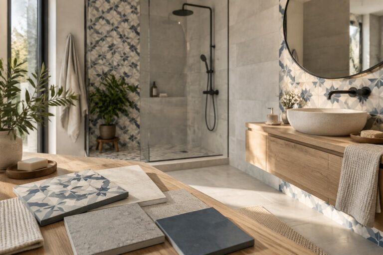 découvrez comment choisir un carrelage imitation ciment pour votre salle de bain : styles, couleurs, formats et conseils pour allier esthétique et praticité.
