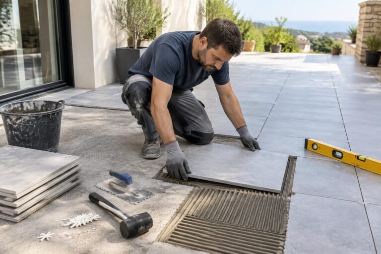 découvrez comment poser un carrelage sur une terrasse, de la préparation du support à la réalisation des joints, grâce à ce guide étape par étape.