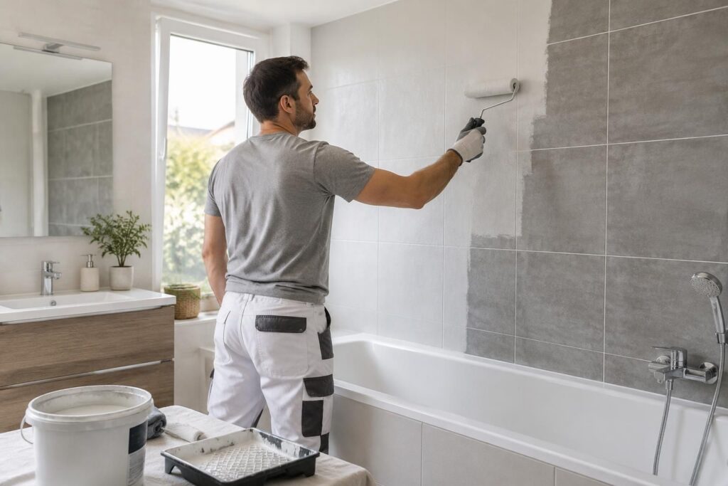 découvrez comment recouvrir un carrelage de salle de bain sans le déposer : peinture, panneaux muraux ou béton ciré, pour une rénovation rapide et économique.